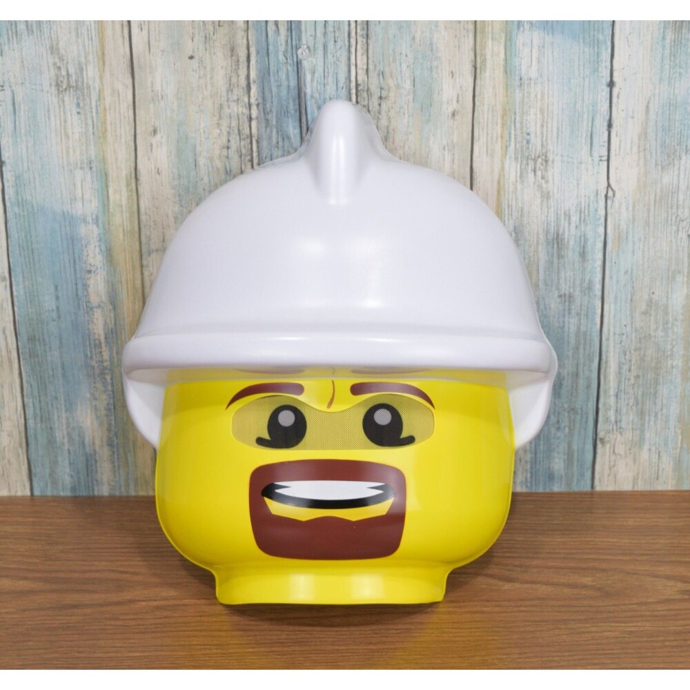 RARE LEGO Minifigure Firefighter Construction Worker Mask Disguise 2017 NWOT
